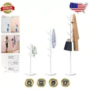 Heavy-Duty Metal Coat Rack with Elegant Marble Base and 8 Hooks – Modern Design