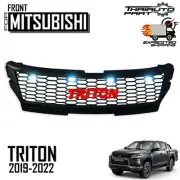Matt Black Grille White Leds Red Logo For Mitsubishi Triton L200 Mr 2019 2020 (for: Mitsubishi)