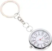 [WOFASHPURET] 1 PC Pocket Watch Retractable Badge Watch Fob Clip on Watch Nurse Large Badge Reel Watch Digital Watch Watch Women Light Sight Silver Alloy Case