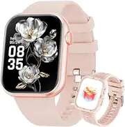Smart Watch for Men Women（Complimentary Protector Case/Sporty Band） Call and Notifications 1.85" Fitness Tracker Pedometer,Smartwatch for Android iPhone