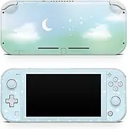Tacky design Clouds Skin Compatible with Nintendo Switch lite Skin, Pastel Starry Switch Green Sky Vinyl 3m Stickers Moon Full wrap Cover