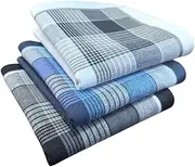[Oshhni] 3x Mens Handkerchiefs Portable Hanks for Grooms Wedding Concerts Party Supplies