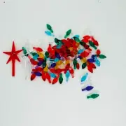 Ceramic Christmas Tree Replacement Lights & 3 Star Toppers