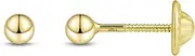 [Amberta] Allure Women 9K Yellow Gold Ball Stud Earrings