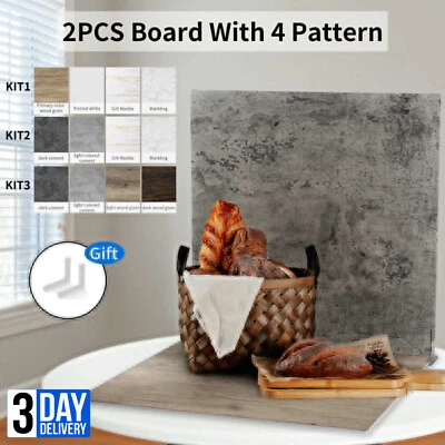 2PCS Photo Background Backdrop Boards Studio Food Photography Video Props 60cm