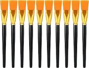 10pcs Flat Paint Brushes 1 Inch Wide, Watercolor Acrylic Paint Brush Bulk Synthetic Nylon Oil Painting Brushes for Artists Professional Amateurs Gouache & Acrylic Painting (Bright Black)