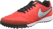 [Nike] Men's Tiempo Genio Ii Leather Tf Turf Soccer Cleat Light 7.5 D(M) US Light Crimson & Total Crimson & Metallic Silver