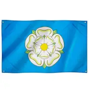 Yorkshire Flag, White Rose Flag,Eyelet in Every Corner, Premium Flags, Inside, Outside, Vivid Colours 2x3ft