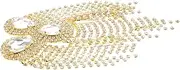 Veemoon Metal Tassel Chain Rhinestones Silver Suit Accessories Tassel Rhinestone Shoulder Chain