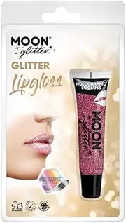 Moon Glitter Holographic Glitter Lipgloss, Pink - Clamshell