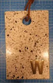 Artisanal Kitchen Supply Terrazzo Monogram Letter "W" Cheese Board