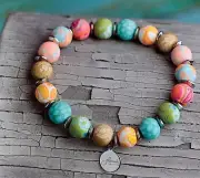 Jilzara Petite Keepsake Bracelet Clay Beads NWT Free Gift Box Blue Black Pink