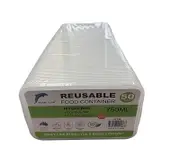 SMARTLINK 300Pcs 750ml Plastic Takeaway Food container box with Lids 17.5x12.5x5.5cm