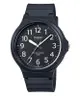 【CASIO 專賣】MW-240-1B 簡單乾淨的錶盤設計，搭配清楚的數字時刻，以黑色橡膠錶帶搭配撞色錶盤設計