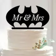 Batman Superhero (Super Hero) Wedding Cake Topper "Mr and Mrs" from Bakell