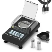 Milligram Scale 100g x 0.001g, Mg Scale with 50g Calibration Weight and Acces...