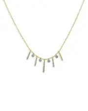 Metro T 14K Yellow & White Gold Diamond Bar Necklace, 18