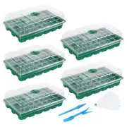 Seedling Trays Seed Starter Tray, 5-Pack Mini Propagator Plant Greenhouse Gro...