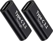 BOLS USB C Female-to-Female Adapter(2 pcs), Supports Fast Charging and Data Transfer Extension, up to 10GBbps Rate…