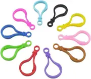 BEBEMOKO 50pcs Candy Acrylic Clasps Hook Bulb Buckle Clips Keyring Buckle Accessories DIY Decorations Occasion