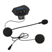 BT12 Car Bluetooth Headset Motorcycle Helmet Bluetooth Headset Noise Reduction Hands-Free Universal Black