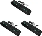 Angoily 3pcs Home Speaker Soundbar Standing Soundbar for Desktop Led Lighting for Computer Stereo Sound Bars