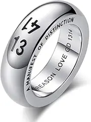 [Generic] A MANIFEST OF DISTINCTION Ring Bigbang Fans Teen teenager Thick Dome Band Engrave Blindreason Love Gd 1314
