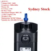 Sunsun UV Sterilizer,UV 13W 800L/H Built-in UV Pump Germicidal Lamp For Fish
