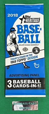 2018 Topps Heritage Hobby Box-Topper PACK 3cd Advertising Panel