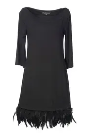 Feather Jersey Tunic Dress--CHA-711R108A