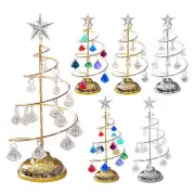 Artificial Crystal Christmas Tree LED Lights Glass Clear Mini Small Table Lamp