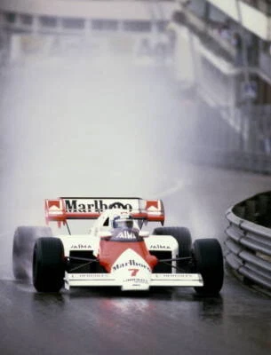 Alain Prost drives the Marlboro McLaren International McLaren MP4-- Old Photo 1