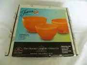 FIESTA WARE TANGERINE 3 PC BAKING BOWL SET NEW IN BOX