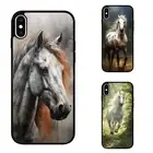 For iPhone XS 11 12 13 14 15 16 Pro Max white horse stripes Anti scratch Cover