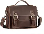 [SLEDEZ] Mens Outdoor Crossbody Bags Men's Leather Casual Vintage Shoulder Bag Crossbody Bag