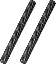 uxcell 1/2" x 5.4" Fully All Threaded Rod, 2Pcs B7 Alloy Steel Long Threaded Screw Right Hand Threads Fully Studding Rod Bar for Furniture Mounting Assembly Fastening, Black