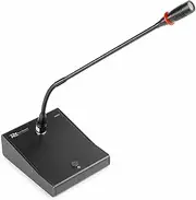 Power Dynamics TM370 Gooseneck Paging Microphone, Condenser with Desktop Base, Chime, Mic Volume Control