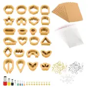 Polymer Clay Cutters, 142 Pcs Clay Cutters Polymer Clay Earrings Kit, Orange