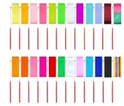 Aneco 24 Pieces Dance Ribbons Streamers Rhythmic Gymnastics Ribbon Wands Assorte