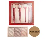 [Makeup Revolution] Revolution Make Up Highlighters and Brushes Set 3 Pieces