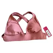 Target Womens Ribbed Bathing Suit Top Mauve Pink Size Small NWT