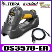 Zebra Symbol DS3578-ER 1D / 2D Wireless Barcode Scanner With USB Cable & Cradle