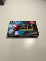TDK BAS-74 CD BASS IEC I TYPE I Audio Casette Tape New Sealed