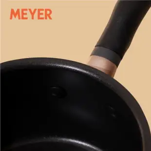 【MEYER 美亞】Accent微金亞光黑-陽極氧化22cm不沾鍋單柄萬用深湯鍋(IH.電磁爐.洗碗機適用/鍋深9cm)