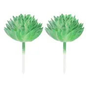 2Pcs Artificial Succulents Picks Faux Succulent Fake Succulent Plants Green