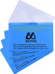 4-Pack Wallet Credit Card Magnifiers Pocket Size Fresnel Lens Firestarter Option