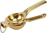 Lemon Squeezer, Stainless Steel Manual Juicer, Citrus Juicer Hand Press with Long Handle, for Home, Kitchen Use.(Gold)