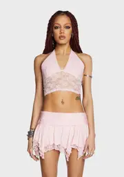 [Current Mood] Tales Of Fantasy Halter Top - Light Pink