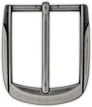 [edelkern] Hollywood Belt Buckle, Modern and Timeless Look, Robust Metal Alloy, Suitable for Belts without Buckle (Interchangeable Belt) up to 40 mm Width, for Men and Women, silver, One size