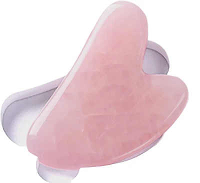 Gua Sha Facial Tools - Natural Healing Crystals Facial Massager Tools - Pink